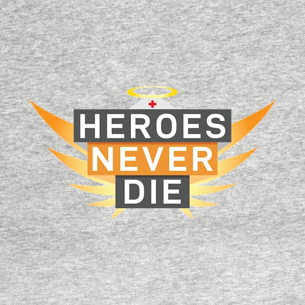 Mercy Heroes Never Die art logo design by ElevenVoid